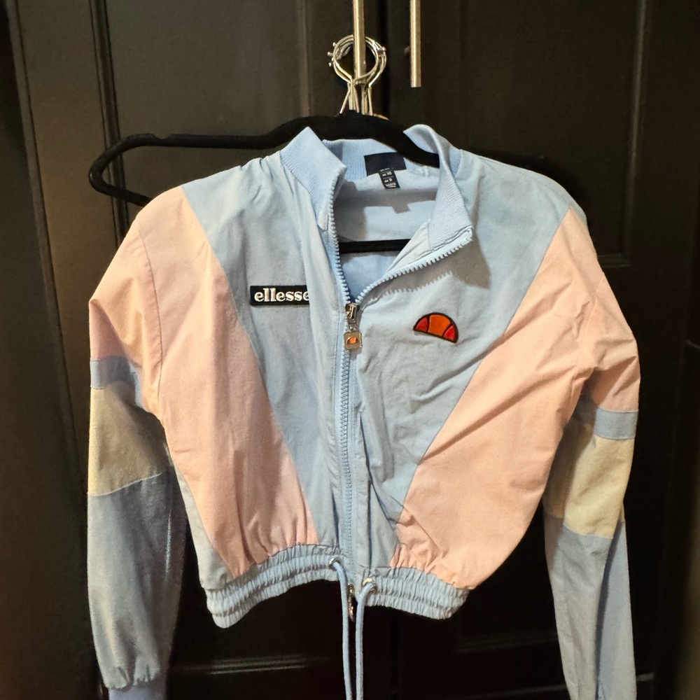 Ellesse Blue and Pink Bomber Jacket